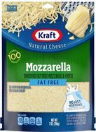 Kraft Natural Cheese, Shredded, Mozzarella, Fat Free - 7 Ounces