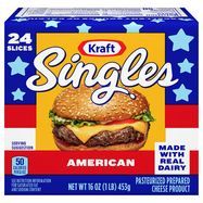 Kraft Singles Cheese Product, Pasteurized Prepared, American - 24 Slices