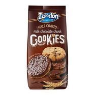 London Biscuits Half Coated Milk Chocolate Chunk Cookies - 160 Grams