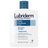 Lubriderm Lotion, Daily Moisture, Fragrance Free - 6 Fluid Ounces