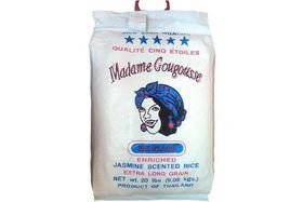Madame Gougousse Jasmine Rice, Enriched, Extra Long Grain - 10 Pounds