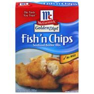 McCormick Golden Dipt Batter Mix, Seafood, Fish 'n Chips - 10 Ounces
