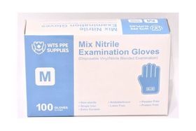Mix Nitrile Examination Medium Blue Gloves - 100 Count