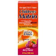 Motrin Children's Pain Reliever/Fever Reducer, Oral Suspension, Original Berry Flavor - 4 Fluid Ounces