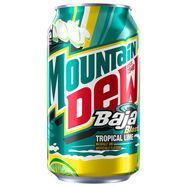 Mountain Dew Soda, Baja Blast - 12 Fluid Ounces