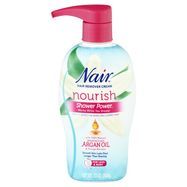 Nair Shower Power Nourish with 100% Natural Moroccan Argan Oil & Orange Blossom Hair Remover Cream - 13 Ounces