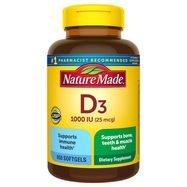 Nature Made Vitamin D3, 25 mcg, Softgels - 650 Softgels