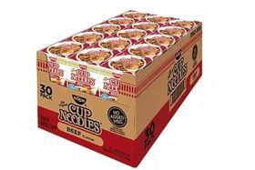 Nissin Cup Noodles Ramen Noodle Soup, Beef Flavor - 12 x 2.25 Ounces