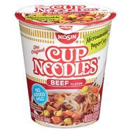 Nissin Cup Noodles Soup, Ramen Noodle, Beef Flavor - 2.25 Ounces