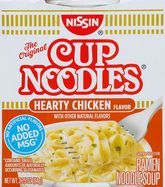 Nissin Cup Noodles Soup, Ramen Noodle, Hearty Chicken Flavor - 2.25 Ounces