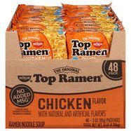 Nissin Top Ramen Chicken Flavor Noodle Soup - 48 x 3 Ounces