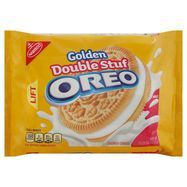 Oreo Double Stuf Cookies, Sandwich, Golden - 15.25 Ounces