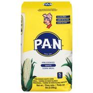 P.A.N. Corn Meal, Pre-Cooked, White - 5 Pounds