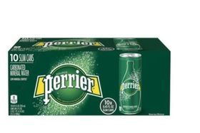 Perrier Sparkling Water, Natural Mineral, Slim Can - 10 x 8.45 Fluid Ounces