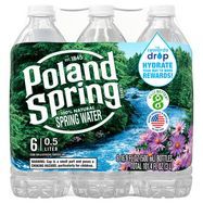 Poland Spring Spring Water, 100% Natural - 6 x 16.9 Fluid Ounces