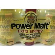 Power Malt Alcohol Free Extra Energy Beer - 6 Pack (12 Ounces Each)