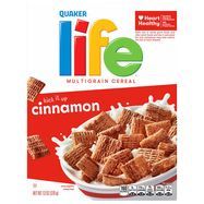 Quaker Cereal, Life, Cinnamon - 13 Ounces