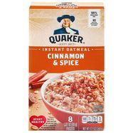 Quaker Cinnamon & Spice Instant Oatmeal Packet 8-1.51 oz - 8 x 1.51 Ounces