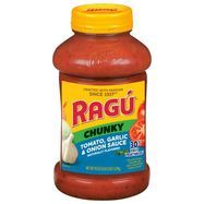 Ragu Chunky Sauce, Tomato, Garlic & Onion - 45 Ounces