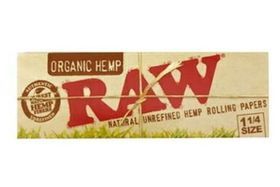 Raw Organic Hemp Natural Unrefined 1.25 Rolling Papers - 1 Pack