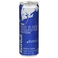 Red Bull Energy Drink, The Blue Edition, Blueberry - 12 Fluid Ounces