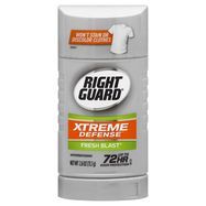 Right Guard Xtreme Defense 5 Antiperspirant & Deodorant, Invisible Solid, Fresh Blast - 2.6 Ounces