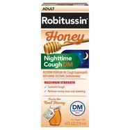 Robitussin Cough DM, Nighttime, Honey, Maximum Strength - 4 Fluid Ounces