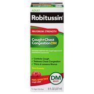 Robitussin DM Max Cough + Chest Congestion, Maximum Strength, Adult - 8 Fluid Ounces