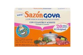 Sazon Goya Seasoning, Low Sodium, Coriander & Annatto - 20 Packets
