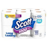 Scott Bathroom Tissue, Unscented, One-Ply - 12 Rolls