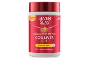 Seven Sea's Omega-3 Fish Oil Plus Cod Liver Oil Capsules 120 mg - 120 Count