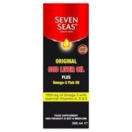 Seven Seas Original Cod Liver Oil Plus Omega 3 Fish Oil - 300 Milliliters