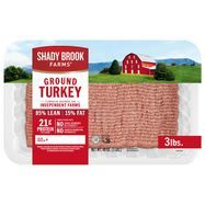 Shady Brook Farms Turkey, Ground, 85% Lean/15% Fat - 48 Ounces