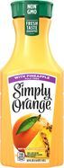 Simply Orange Orange Juice, with Pineapple, Pulp Free - 52 Fluid Ounces