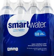 Smartwater Water, Vapor Distilled - 12 x 33.8 Fluid Ounces