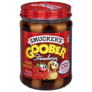 Smuckers Goober Peanut Butter & Strawberry Jelly Stripes, Strawberry - 18 Ounces