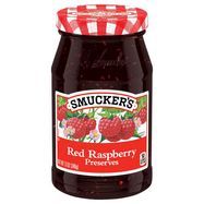 Smuckers Preserves, Red Raspberry - 12 Ounces