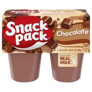 Snack Pack Pudding, Chocolate - 4 x 3.25 Ounce Cups