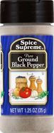 Spice Supreme Black Pepper, Pure Ground - 1.25 Ounces