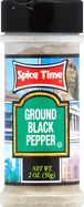 Spice Time Black Pepper, Ground - 2 Ounces