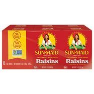 Sun Maid Raisins, Natural California - 6 x 1 Ounce Boxes