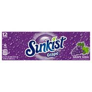 Sunkist Soda, Grape, 12 Pack - 12 x 12 Fluid Ounces