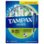 Tampax Pearl Tampons, Super Absorbency, Unscented - 18 Tampons