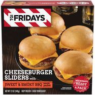 TGI Fridays Cheeseburger Sliders, with Sweet & Smoky BBQ Sauce - 12 Ounces
