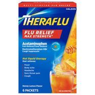 Theraflu Flu Relief, Multi-Symptom, Max Strength, Honey Lemon - 6 Packets