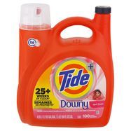 Tide plus a Touch of Downy Liquid Laundry Detergent, April Fresh - 154 Fluid Ounces