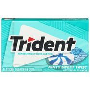 Trident Gum, Sugar Free, Minty Sweet Twist - 14 Sticks