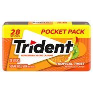 Trident Tropical Twist Sugar Free Gum with Xylitol - 28 Sticks