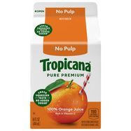 Tropicana Pure Premium Orange Juice, 100% Pure Florida, No Pulp - 14 Fluid Ounces