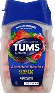 Tums Antacid, Extra Strength 750, Chewable Tablets, Assorted Berries - 48 Tablets